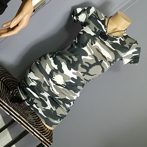 Super Sexy Camouflage Dress IMPORTED - Picture 2 of 12
